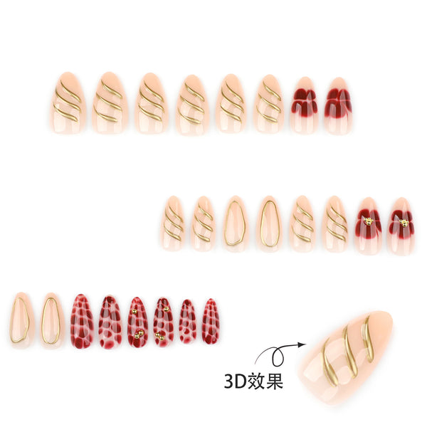 12 Sizes-24 Pcs Press On Nails JP3871