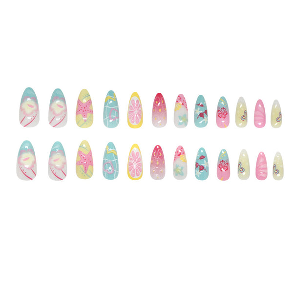 12 Sizes-24 PcsPress On Nails W2083