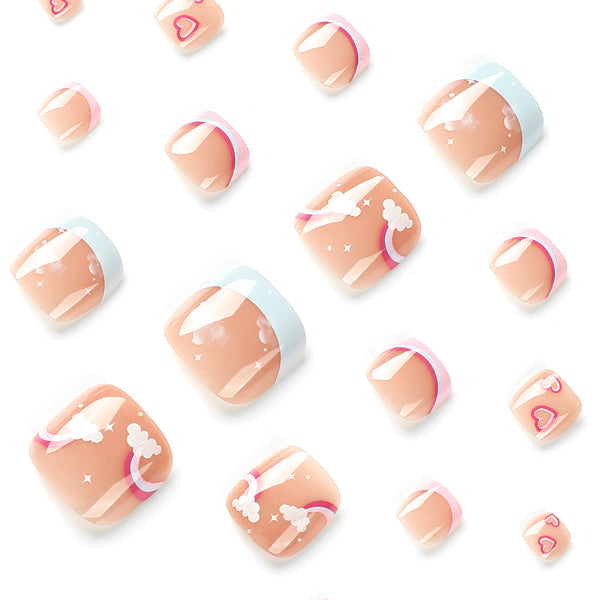 12 Sizes-24 Pcs Press On Nails JP2439