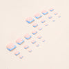 12 Sizes-24 Pcs Press On Nails F086