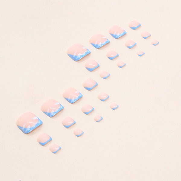 12 Sizes-24 Pcs Press On Nails F086