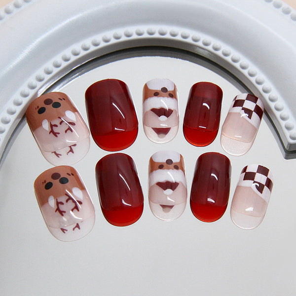 12 Sizes-24 Pcs Press On Nails R924