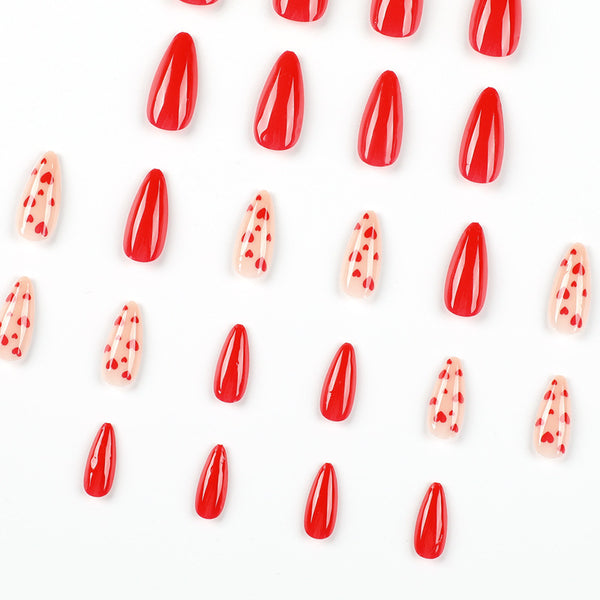 12 Sizes-24 Pcs Press On Nails JP2244