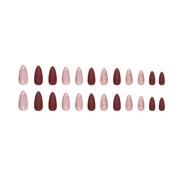 12 Sizes-24 Pcs Press On Nails W1499