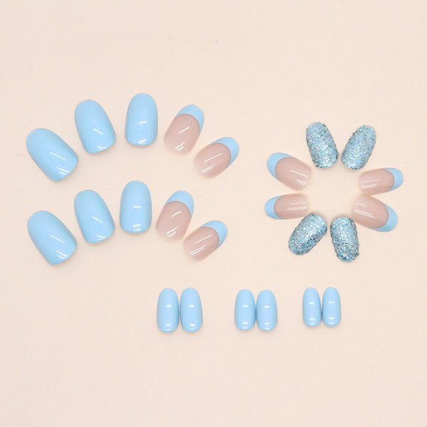 12 Sizes-24 Pcs Press On Nails W915