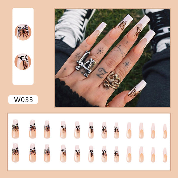 12 Sizes-24 Pcs Press On Nails W033
