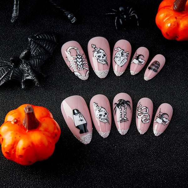 12 Sizes-24 Pcs Press On Nails W717