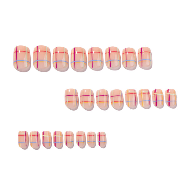 12 Sizes-24 Pcs Press On Nails JP4413