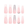 French Long Pink Press on Nails