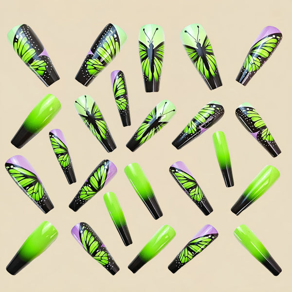 12 Sizes-24 Pcs Press On Nails Y750