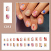 12 Sizes-24 Pcs Press On Nails C043
