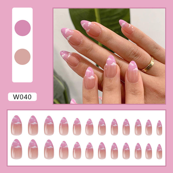 12 Sizes-24 Pcs Press On Nails W001