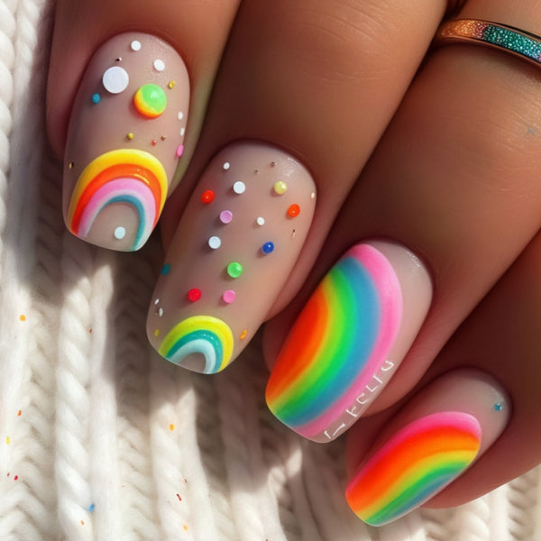12 Sizes-24 Pcs Press On Nails Y559
