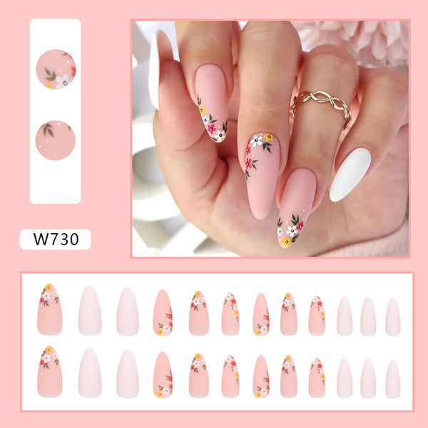 12 Sizes-24 Pcs Press On Nails W730