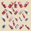 12 Sizes-24 Pcs Press On Nails Y1216