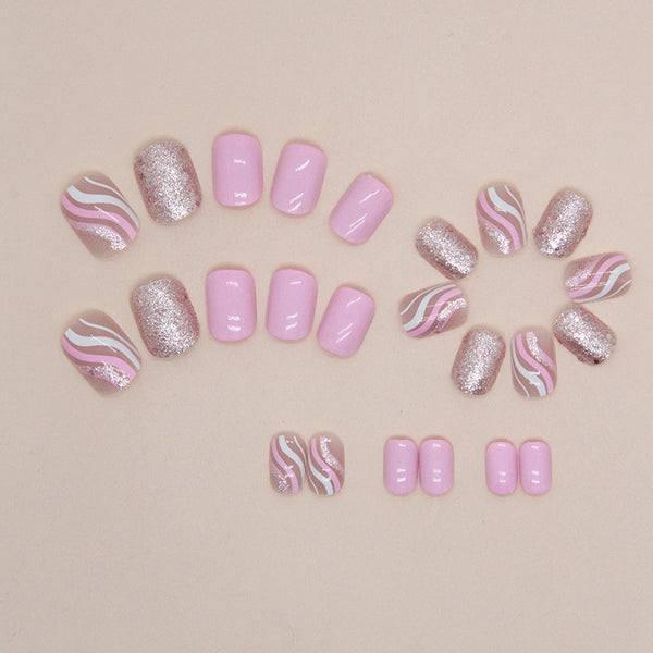 12 Sizes-24 Pcs Press On Nails W1281