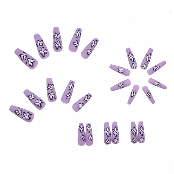 12 Sizes-24 Pcs Press On Nails W049