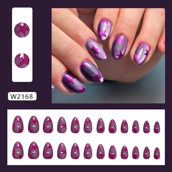 12 Sizes-24 Pcs Press On Nails W2168