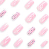 French Glossy Medium Ombre Pink Square Press on Nails