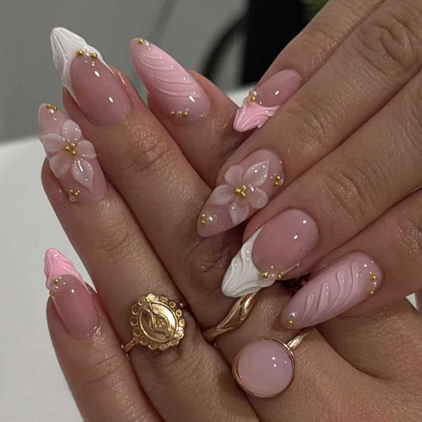 12 Sizes-24 Pcs Press On Nails FT-254