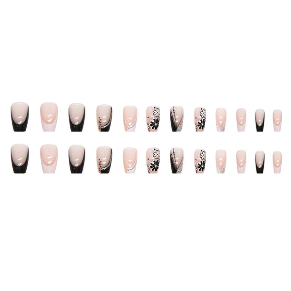12 Sizes-24 Pcs Press On Nails W421