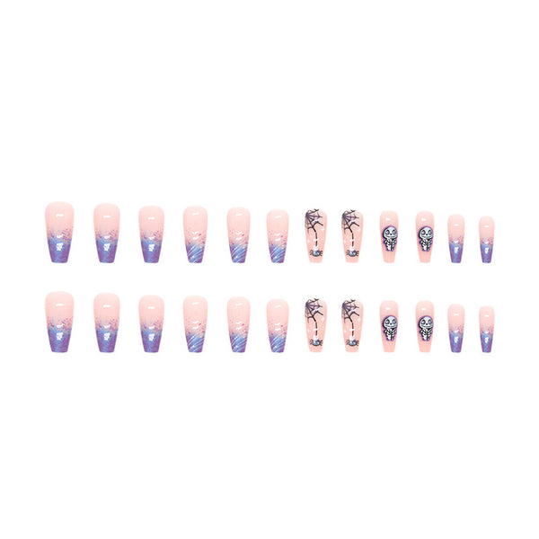 12 Sizes-24 Pcs Press On Nails W804