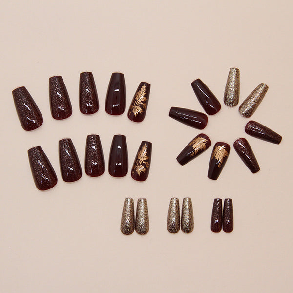 12 Sizes-24 Pcs Press On Nails W1836