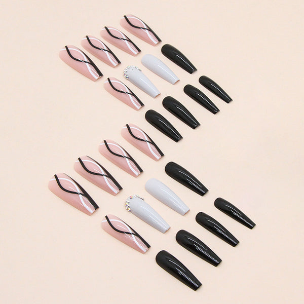 12 Sizes-24 Pcs Press On Nails Z634