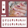 12 Sizes-24 Pcs Press On Nails R201
