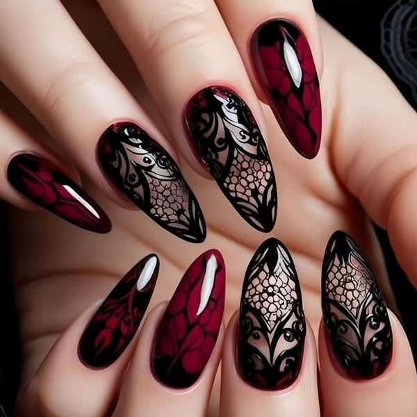 12 Sizes-24 Pcs Press On Nails Y1734
