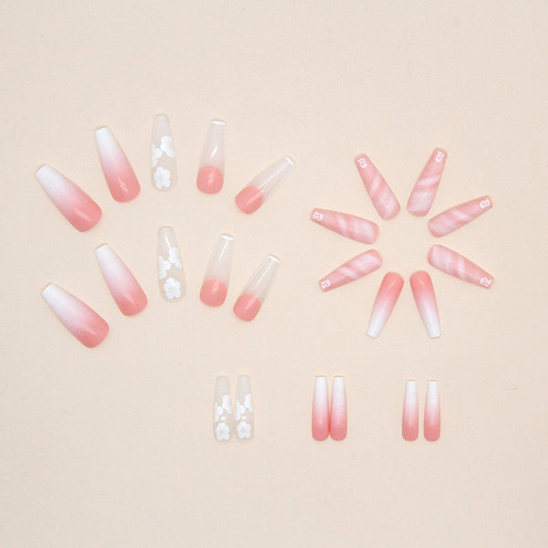 12 Sizes-24 Pcs Press On Nails W320