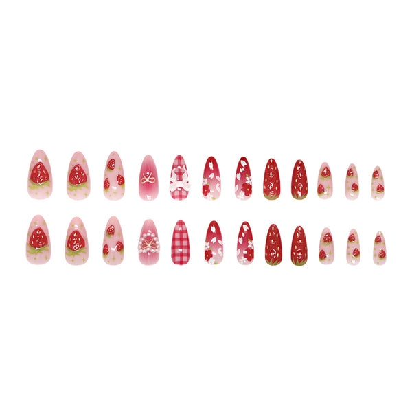 12 Sizes-24 Pcs Press On Nails Z1091