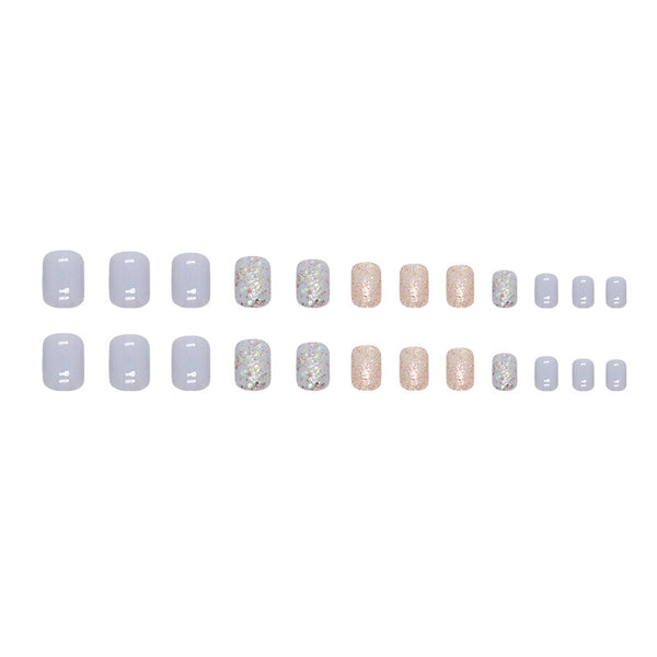 12 Sizes-24 Pcs Press On Nails W1296