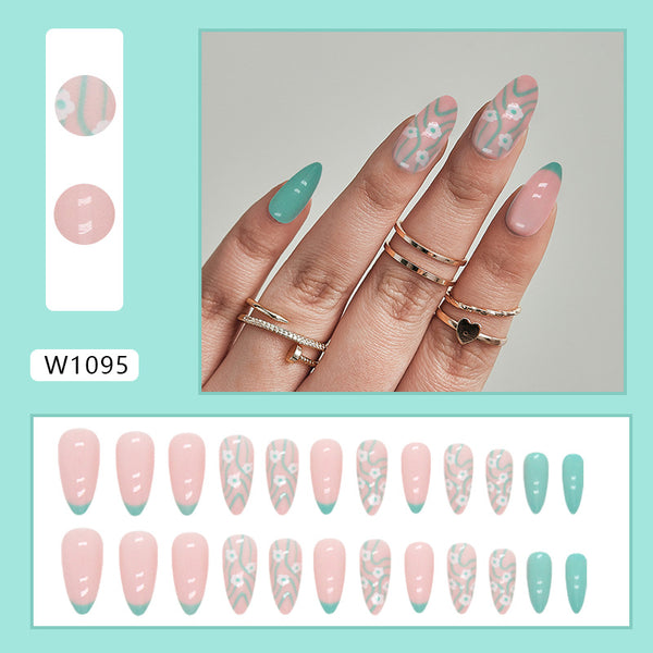 12 Sizes-24 Pcs Press On Nails W1095