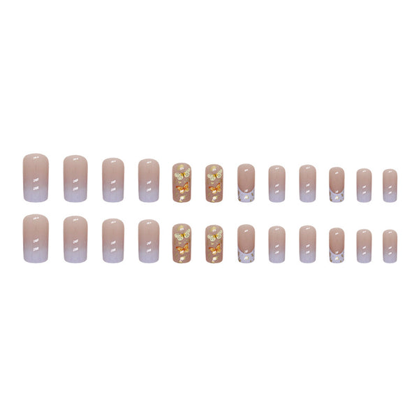 12 Sizes-24 Pcs Press On Nails W1327