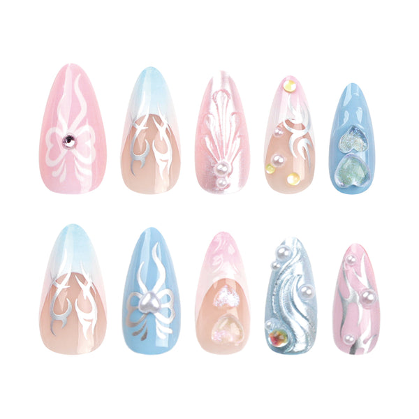 12 Sizes-24 Pcs Press On Nails JP2949