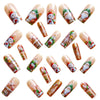 12 Sizes-24 Pcs Press On Nails Y1209