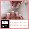 12 Sizes-24 Pcs Press On Nails D017