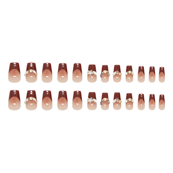 12 Sizes-24 Pcs Press On Nails Z1238