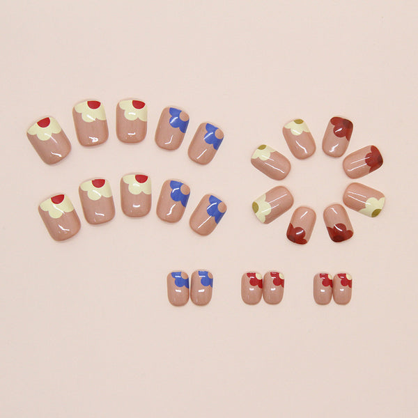 12 Sizes-24 Pcs Press On Nails W1842