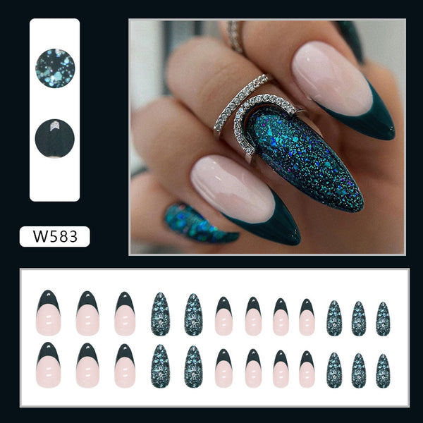 12 Sizes-24 Pcs Press On Nails W563