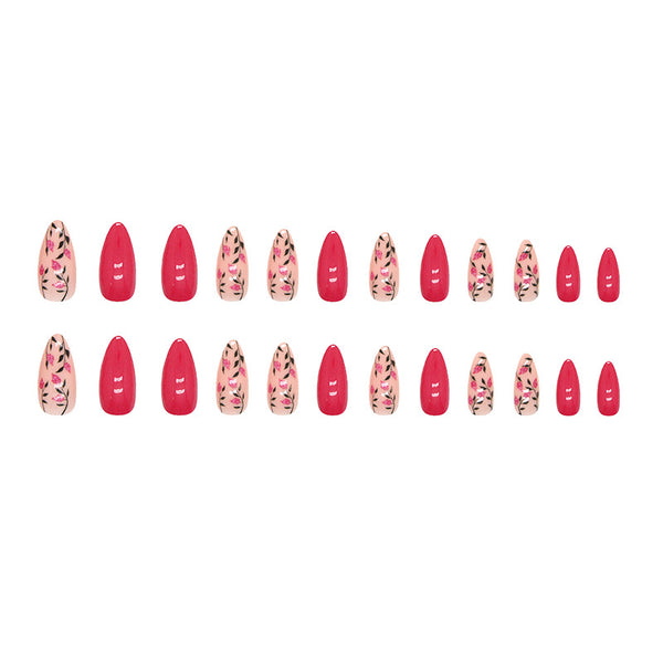 12 Sizes-24 Pcs Press On Nails W447