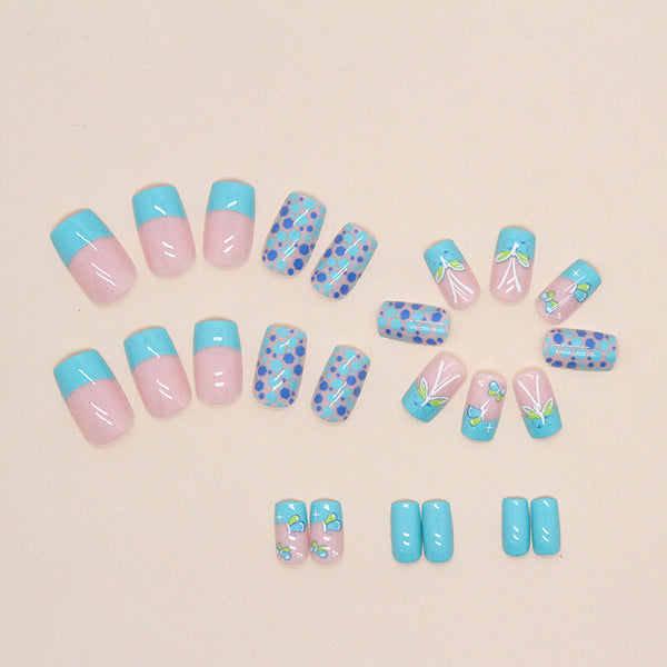 12 Sizes-24 Pcs Press On Nails W508