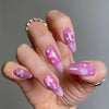 Almond Glossy Medium Pink Press on Nails