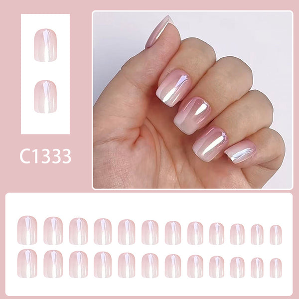 12 Sizes-24 Pcs Press On Nails C1333