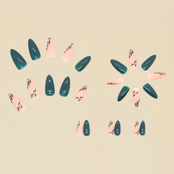 12 Sizes-24 Pcs Press On Nails Y099