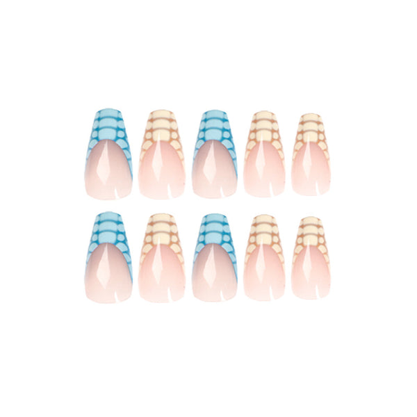 12 Sizes-24 Pcs Press On Nails JP1587