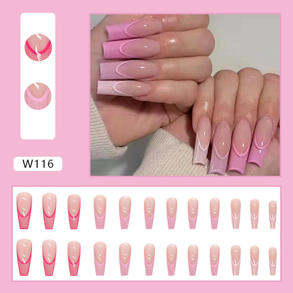 12 Sizes-24 Pcs Press On Nails W116