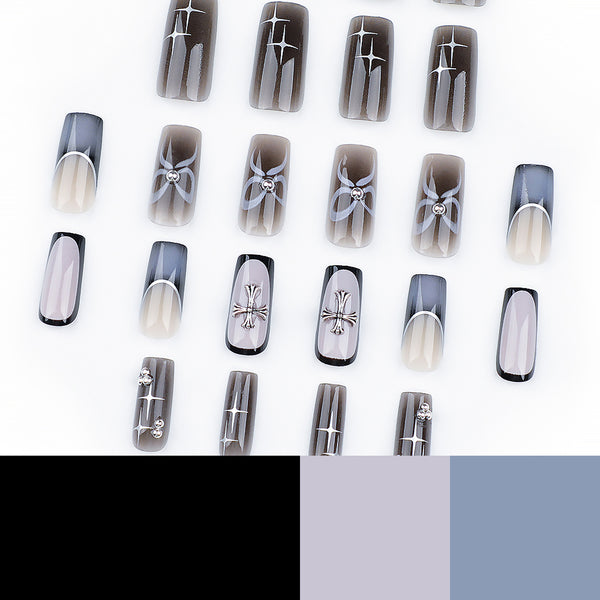 12 Sizes-24 Pcs Press On Nails JP3385