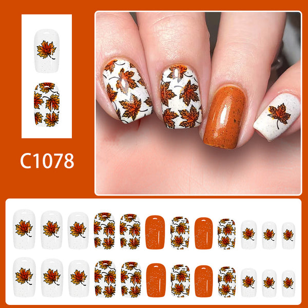 12 Sizes-24 Pcs Press On Nails C1078